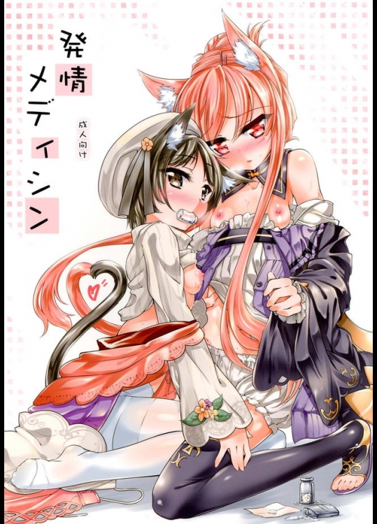 猫語がわかる薬を飲んで発情期になっちゃったベルの欲求をニオが解消！これはいい百合本ですね。【アーシャのアトリエ 同人誌・エロ漫画】