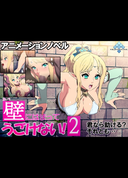 GIF集 (同人CG集) [ナイトホーク] 壁にはまってうごけない！2 君なら助ける？それとも…